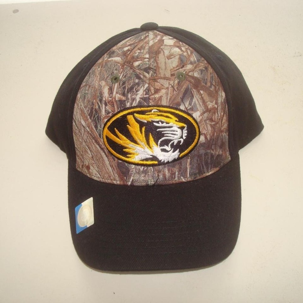 MISSOURI CAMO TIGERS HAT CAP VINTAGE Y2K 00S E5